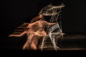 The abstract movement of the dance photo