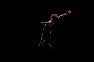 The abstract movement of the dance photo