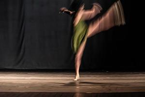 The abstract movement of the dance photo