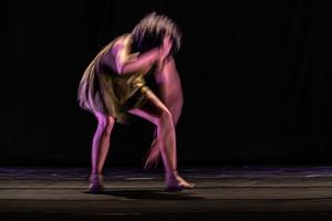 The abstract movement of the dance photo