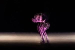 The abstract movement of the dance photo