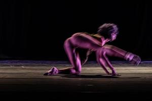 The abstract movement of the dance photo