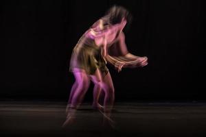 The abstract movement of the dance photo