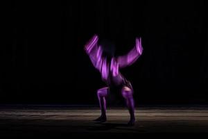 The abstract movement of the dance photo