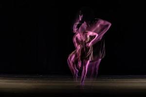 The abstract movement of the dance photo