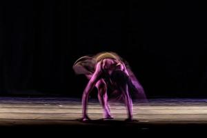 The abstract movement of the dance photo