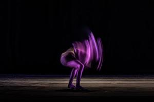 The abstract movement of the dance photo