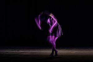 The abstract movement of the dance photo