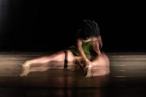 The abstract movement of the dance photo