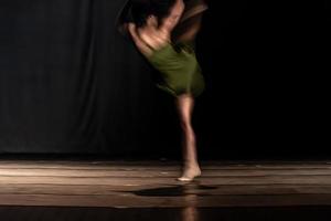 The abstract movement of the dance photo