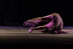 The abstract movement of the dance photo