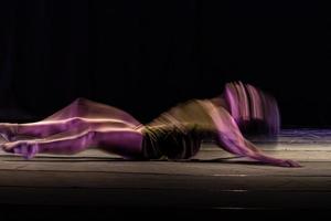 The abstract movement of the dance photo