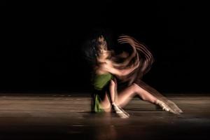 The abstract movement of the dance photo