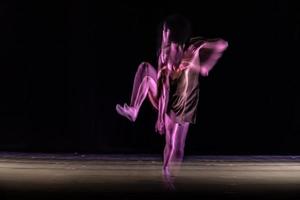 The abstract movement of the dance photo