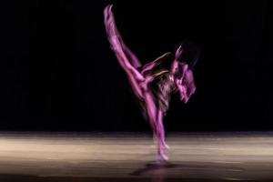 The abstract movement of the dance photo