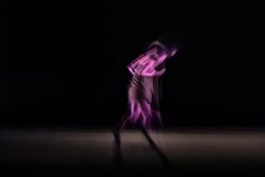 The abstract movement of the dance photo