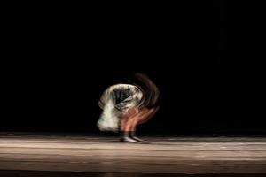 The abstract movement of the dance photo