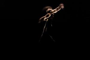 The abstract movement of the dance photo