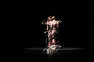 The abstract movement of the dance photo