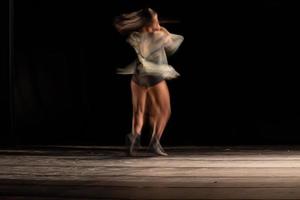 The abstract movement of the dance photo