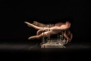 The abstract movement of the dance photo