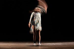 The abstract movement of the dance photo