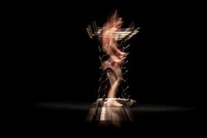 The abstract movement of the dance photo