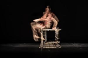 The abstract movement of the dance photo