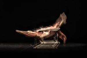 The abstract movement of the dance photo