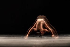 The abstract movement of the dance photo