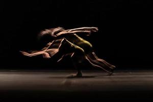 The abstract movement of the dance photo