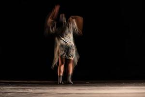 The abstract movement of the dance photo