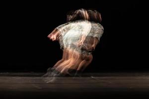 The abstract movement of the dance photo