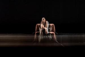 The abstract movement of the dance photo