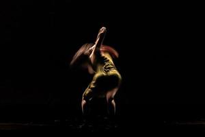 The abstract movement of the dance photo