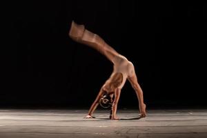 The abstract movement of the dance photo