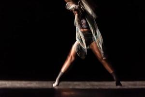 The abstract movement of the dance photo