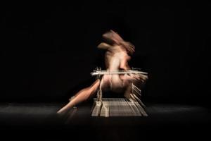 The abstract movement of the dance photo