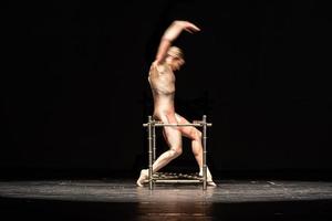 The abstract movement of the dance photo