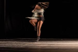 The abstract movement of the dance photo