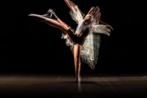 The abstract movement of the dance photo