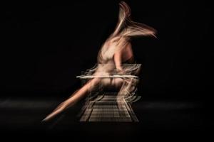 The abstract movement of the dance photo