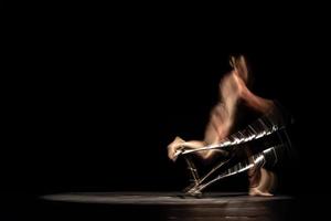 The abstract movement of the dance photo