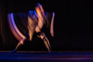 The abstract movement of the dance photo