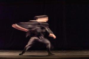 The abstract movement of the dance photo