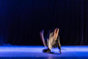 The abstract movement of the dance photo