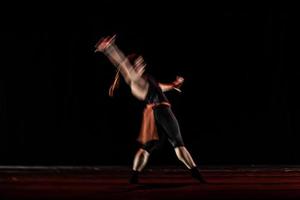 The abstract movement of the dance photo