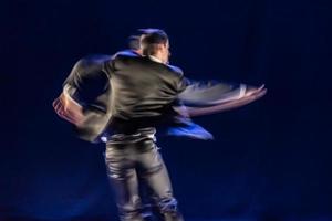 The abstract movement of the dance photo