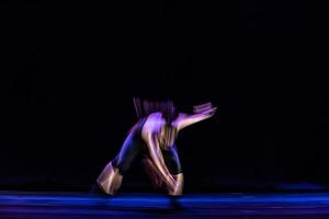 The abstract movement of the dance photo