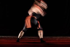 The abstract movement of the dance photo